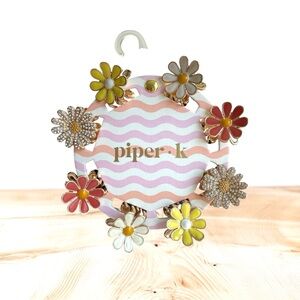 Piper K Floral Hair Clips Set
